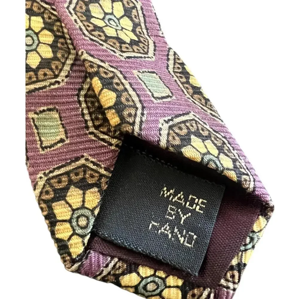 Polo Ralph Lauren Tie Mens Blue Necktie 100 Silk Paisley Handmade Made in Italy